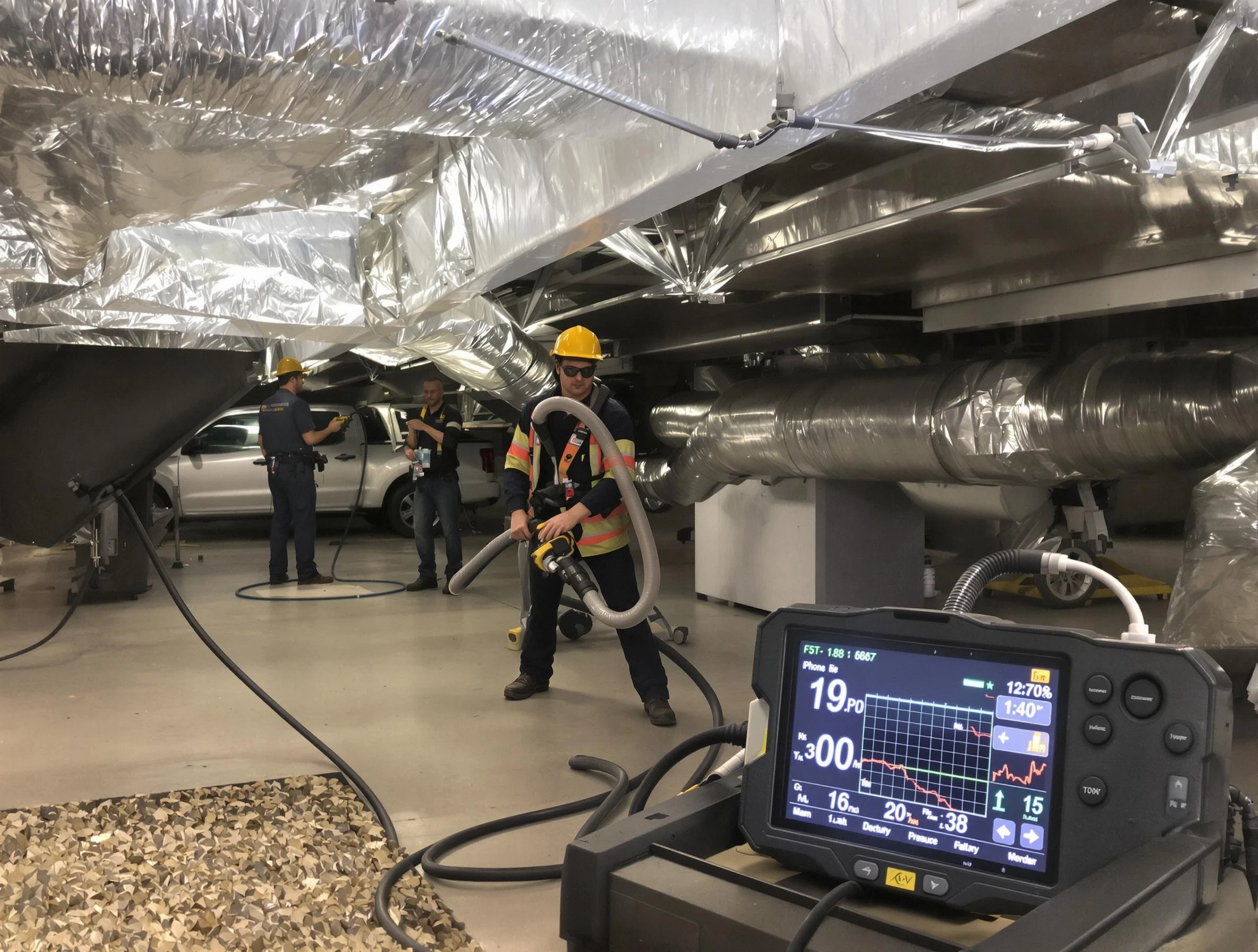 Professional negative pressure duct cleaning by Forest Hills Air Duct Cleaning in Forest Hills